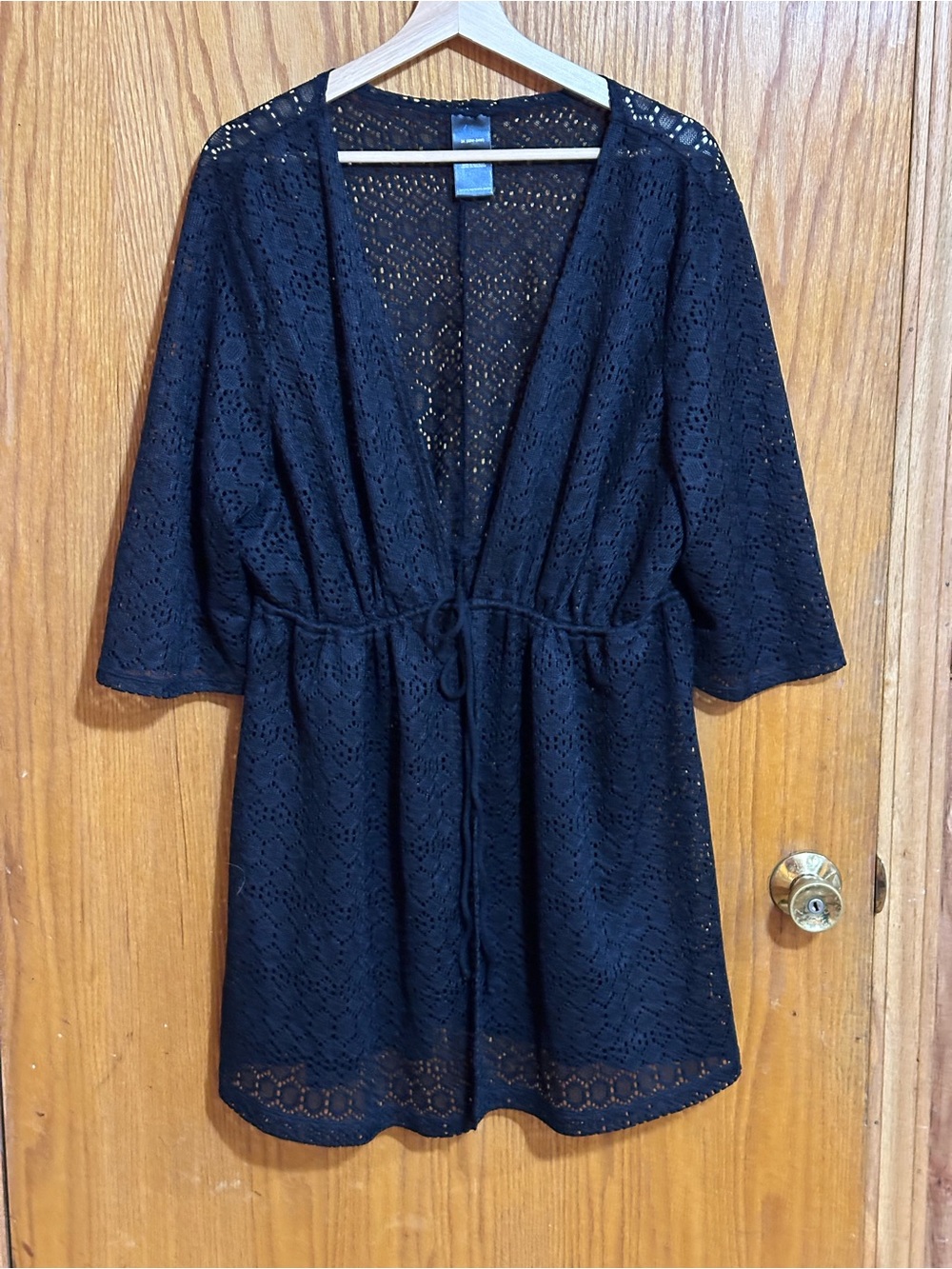 Catalina sz 3 x from tie Black Lace Cover-Up Tunic